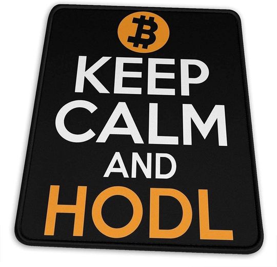 Keep Calm and Hold Mouse Pads Bitcoin