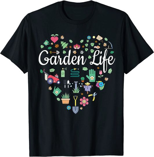 T-Shirt Camiseta Manga Curta Tesoura De Poda Jardinería Amor Jardín Vida