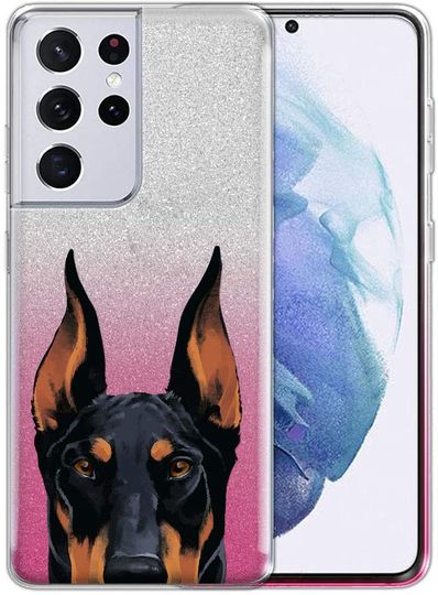 Pinscher Alemão | Capa de Telemóvel Samsung Prata Rosa