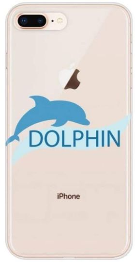 Capa para iPhone 6/ 6s/ 7/ 7 Plus/ 8/ 8 Plus/ X/ XR/ 11/ 11 Pro/ 11 Pro Max/ 12 Pro/ 12 Pro Max/ 12 Mini/ 13/13 Pro/ 13 Pro Max/ 13 Mini Golfinho Azul
