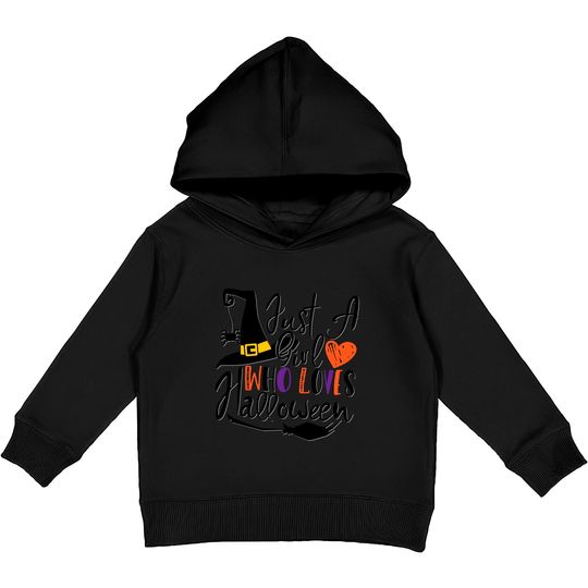 Discover Just A Girl Who Loves Halloween Kids Pullover Hoodie