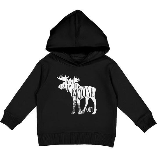 Discover I Just Really Like Moose Stuff Christmas Kids Pullover Hoodie