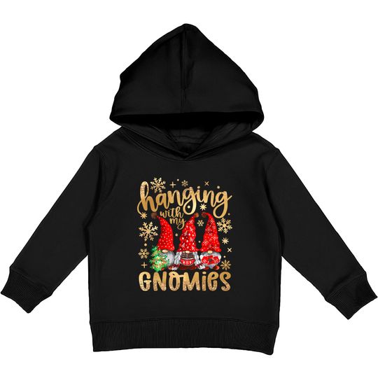 Discover Hanging With My Gnomies Santa Gnome Christmas Pajama Kids Pullover Hoodie