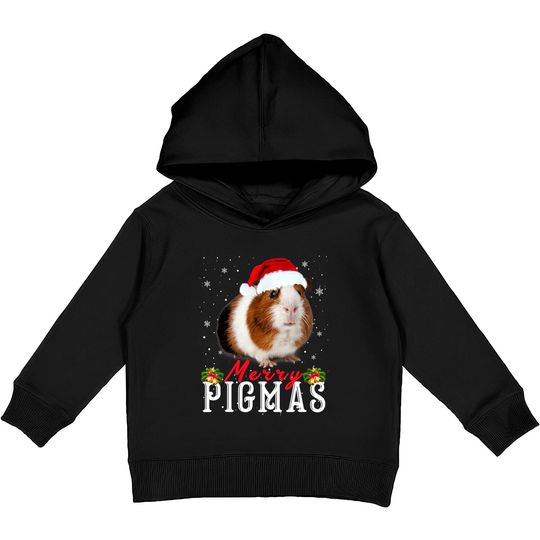 Discover Merry Pigmas Face Mask Guinea Pig Christmas Kids Pullover Hoodie