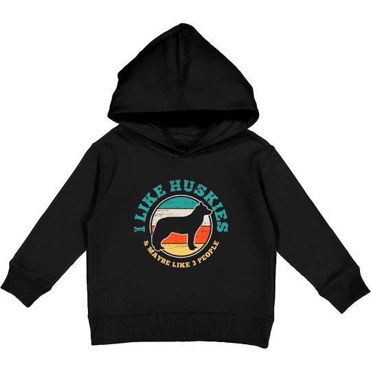 Discover Siberian Husky Dog Funny Vintage Gift Kids Pullover Hoodie