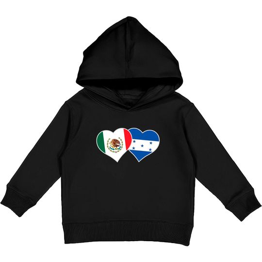 Discover Mexican Honduran Heart Love Mexico Honduras Flag Kids Pullover Hoodie