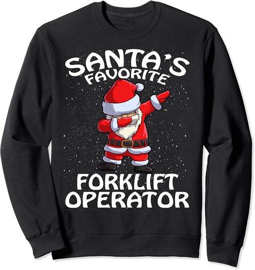 Discover Santa's Favorite Forklift Operator Christmas Sweatshirt