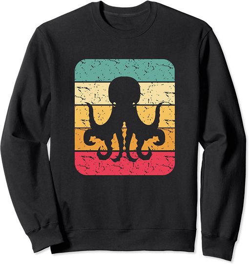 Discover Octopus Silhouette Sweatshirt Gift Tentacles Kraken Lover