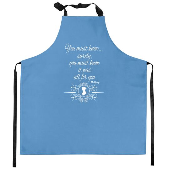 Discover Jane Austen Mr. Darcy Quotes Pride And Prejudice Literary Kitchen Apron