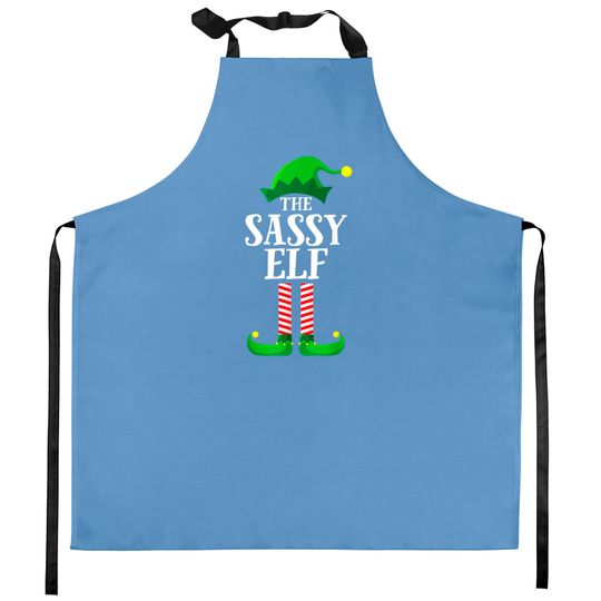 Discover Sassy Elf Matching Family Group Christmas Party Pajama Kitchen Apron