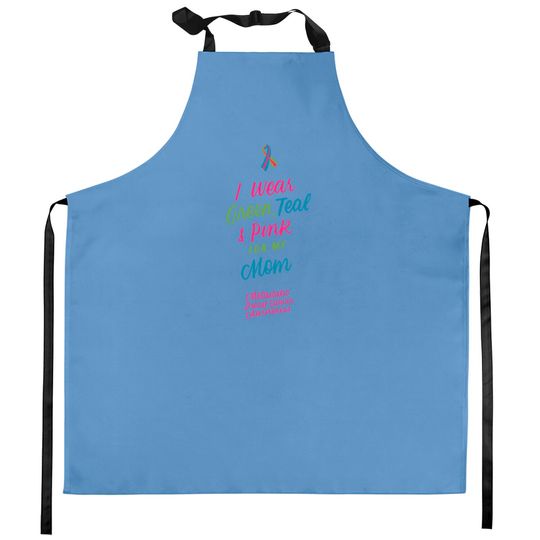 Discover Wear Green Teal And Pink For My Mom Metastatic Breast Cancer Kitchen Apron