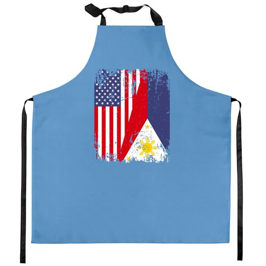 Discover Filipino Roots Half American Flag Usa Philippines Flagt Kitchen Apron
