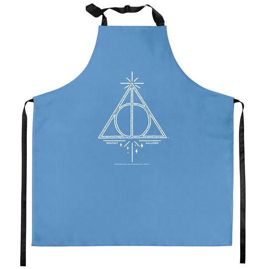 Discover Harry Potter Deathly Hallows Symbol Line Art Kitchen Apron
