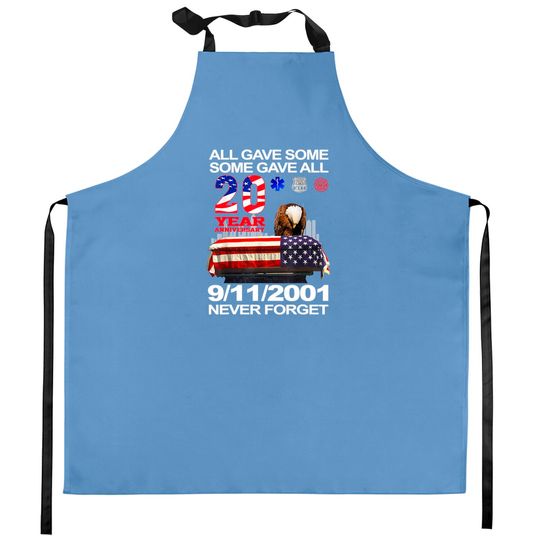 Discover Never Forget 9-11-2001 20th Anniversary Firefighters Kitchen Apron