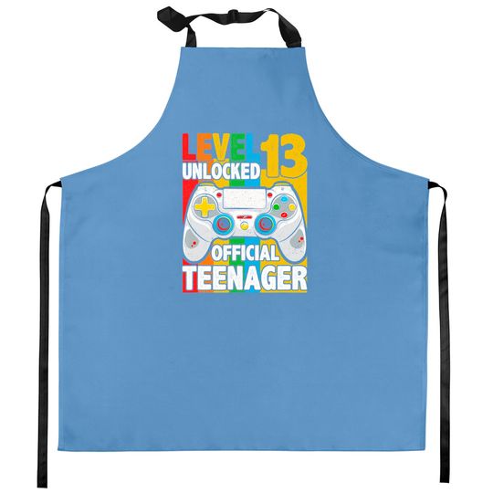 Discover Vintage 13 Years Old Gamer Level 13 Official Kitchen Apronnager Kitchen Apron