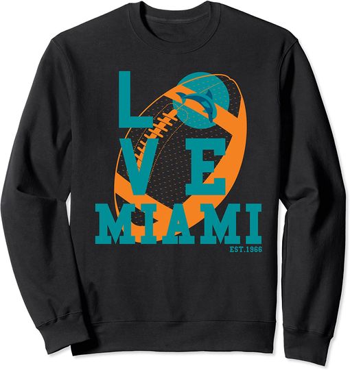 Discover Love Miami Sports Team Athletic Novelty Womens Sweatshirt