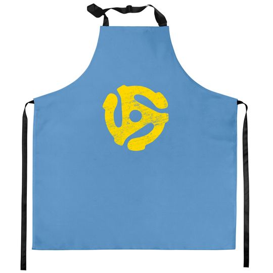 Discover Vinyl Record 45 Rpm Spindle Adapter Kitchen Apron
