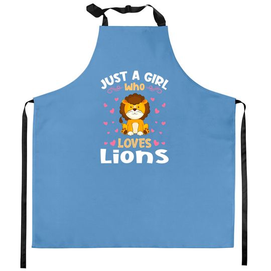 Discover Just A Girl Who Loves Lions Cute Kitchen Apron