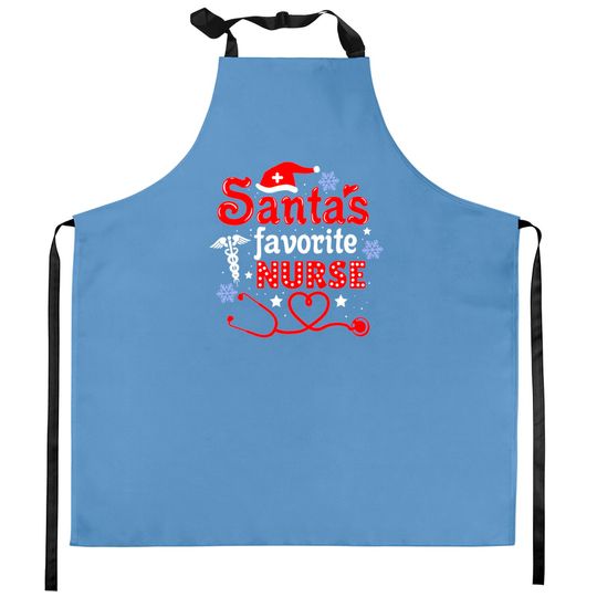 Discover Santa's Favorite Nurse Christmas Kitchen Apron
