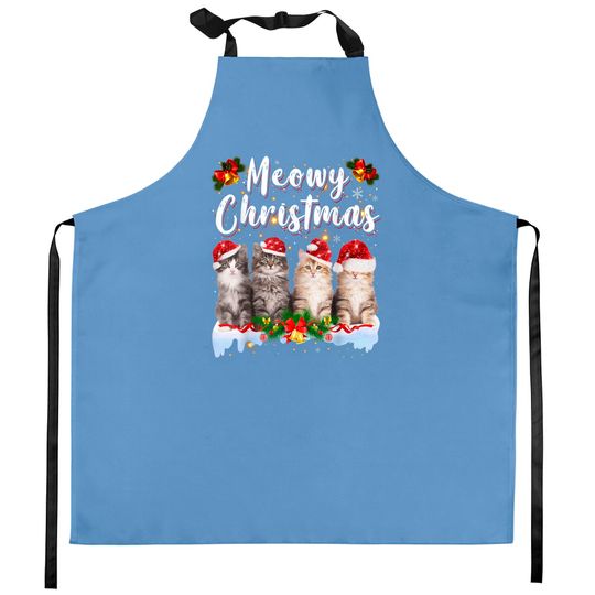 Discover Cat Meowy Family Matching Christmas Kitchen Apron