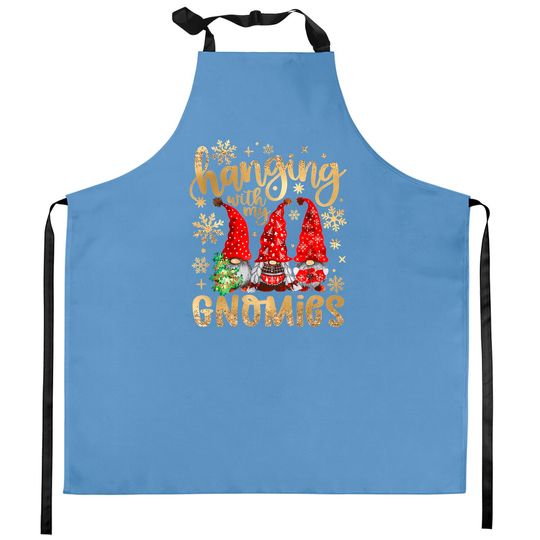 Discover Hanging With My Gnomies Santa Gnome Christmas Pajama Kitchen Apron