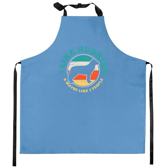 Discover Siberian Husky Dog Funny Vintage Gift Kitchen Apron