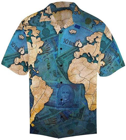 Discover Men's Casual World Map Hawaiian Shirt