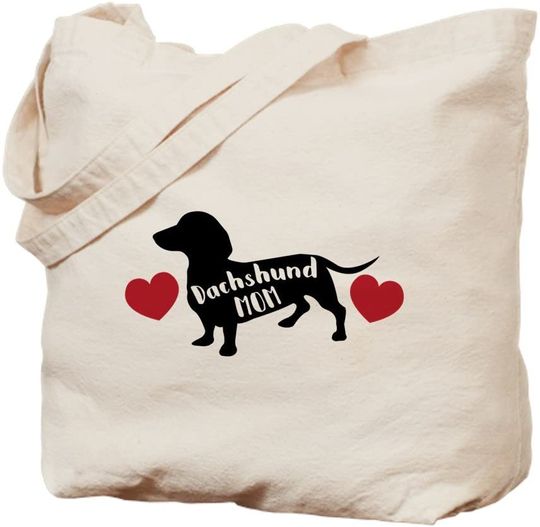 Discover Dachshund Mom Tote Bag Natural Canvas Tote Bag