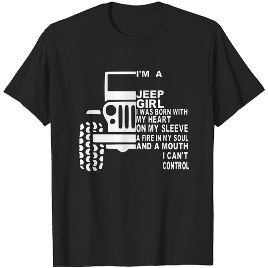 Discover Jeep Girl Heart on My Sleeve T-Shirts