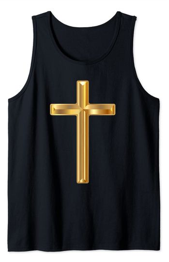 Discover Gold Symbol Tank Top Gold Cross