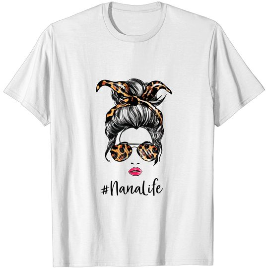 Discover Classy Nana Life with Leopard Pattern Shades T-Shirt