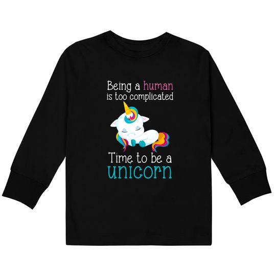 Discover Time To Be A Unicorn Women's Plus Size Kids Long Sleeve T-Shirt