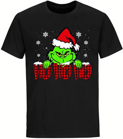 Discover Ho Ho Ho Santa The Grinch Christmas T-Shirt