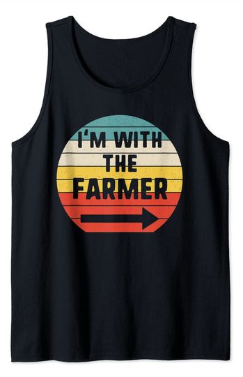 Discover I'm With farmer Halloween Matching Couple Costume Vintage Tank Top
