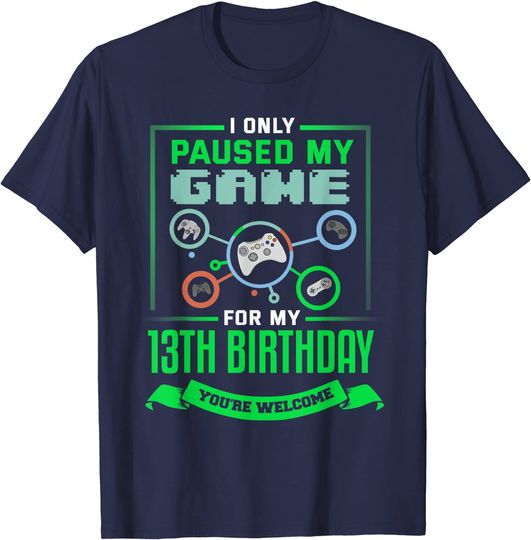 Discover 13 Year Old Gamer Birthday Gift 13th BDay Gift Boys Son T-Shirt