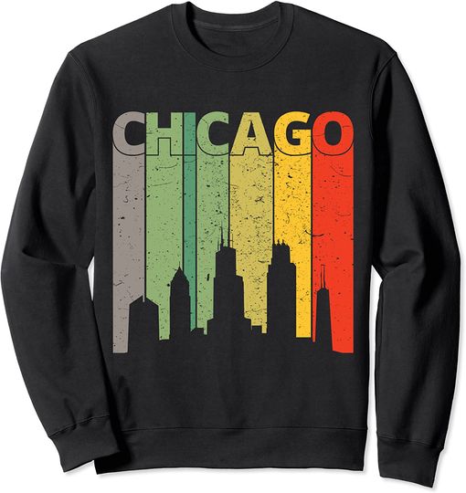 Discover Vintage Chicago Illinois Skyline Sweatshirt
