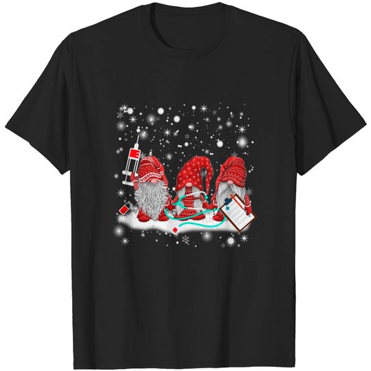 Discover Funny Nurse Gnomes Santa Christmas Light Nursing Lover Gifts T-Shirt