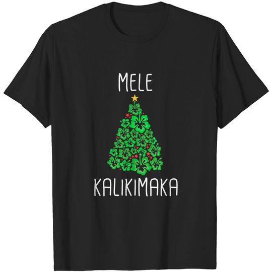 Discover Hawaiian Christmas Tree Mele Kalikimaka Hawaii Tropical T-Shirt