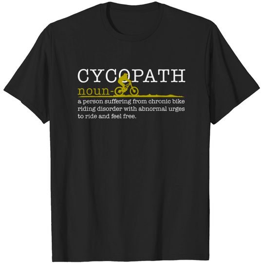 Discover Mens Cycopath T-Shirt Mountain Bike Funny MTB Biker Biking Gift