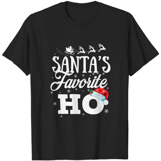 Discover Santa's Favorite Ho Funny Christmas Gift Matching Pajama Gif T-Shirt