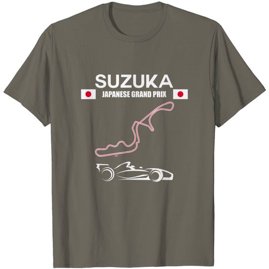 Discover Suzuka Circuit Formula Racing Car Japanese Grand Prix T-Shirt