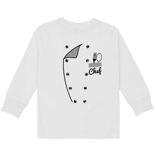Discover Funny Chef Costume Jacket Kids Long Sleeve T-Shirt