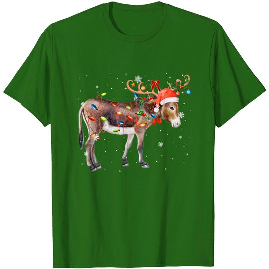 Discover Donkey Santa Reindeer Christmas T-Shirt