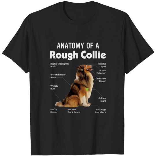 Discover Anatomy Of A Rough Collie Dog Lover Shirt
