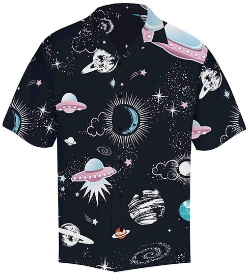 Discover Men's Space Galaxy Hawaiian Shirt