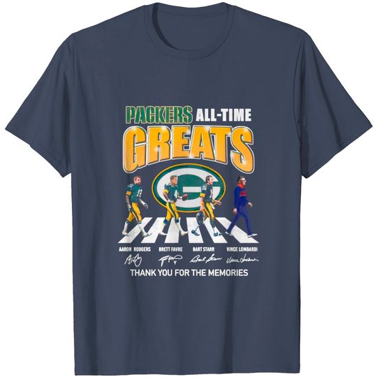 Discover Packers Teams Abbey Road All Time Greats T-Shirts