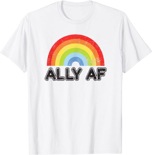 Discover Ally AF Gay Pride LGBT Flag Gift T-Shirt