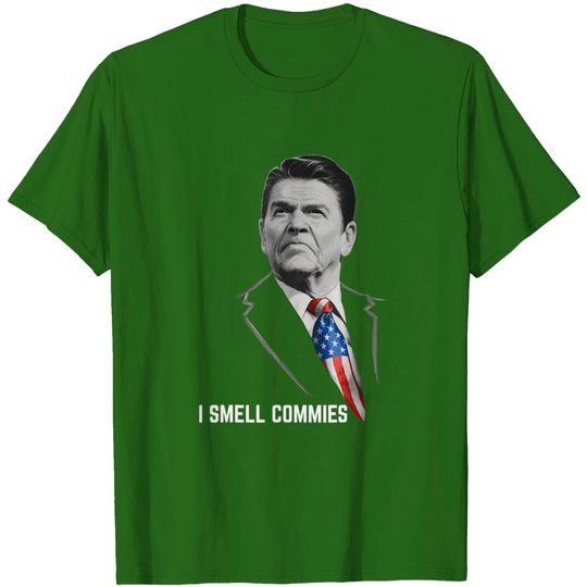 Discover Ronald Reagan I Smell Commies Funny Political Humor T-Shirt