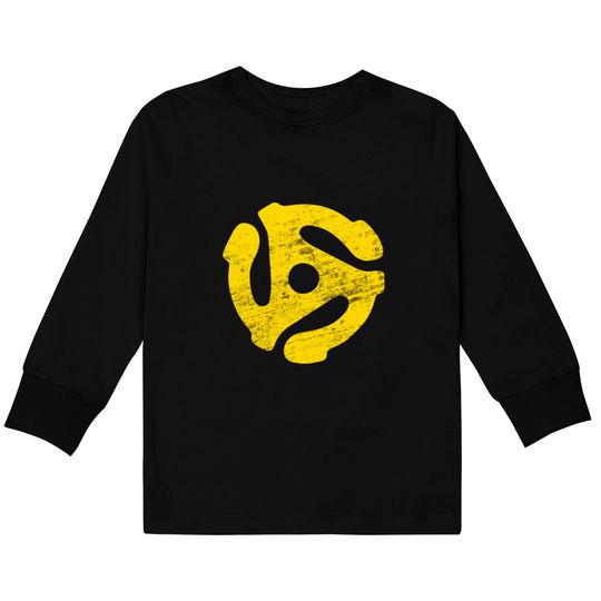 Discover Vinyl Record 45 Rpm Spindle Adapter Kids Long Sleeve T-Shirt