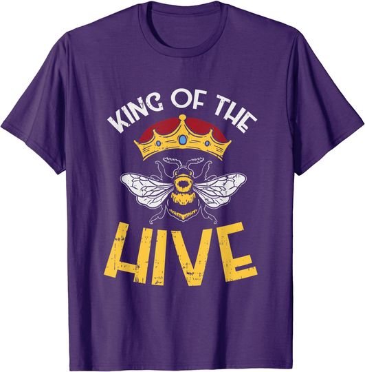 Discover King Of The Hive Graphic Crown Bee T-Shirt